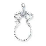 Sterling Silver Heart Charm Holder with 20 inch Sterling Silver Chain