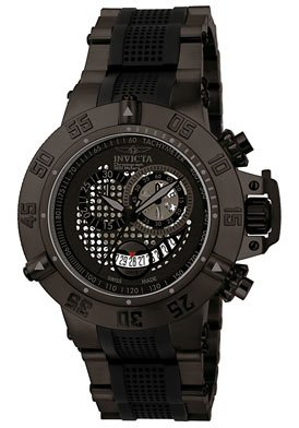 Invicta Men's Subaqua Collection Chronograph Black Ion-Plated Stainless Steel Watch #6233