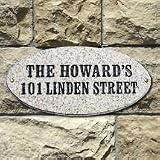 Granite Oval Rockport Address Plaque