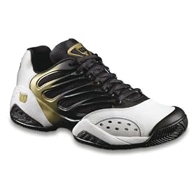 Wilson Tour II Mens Tennis Shoe - White Black Gold by Wilson