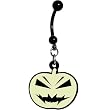 Glow In The Dark Jack-O-Lantern Belly Ring