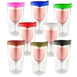Vino2Go 8 Pack Lid Color Mix