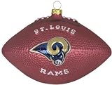 St. Louis Rams NFL Glass Football Ornament (5