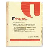 UNIVERSAL PRODUCTS / UNV20813 / Plastic-Coated Tab Dividers, 31 Numbered Tabs, Ltr, Buff, 31/St / Sold as 1 ST
