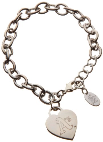 MLB Oakland Athletics Heart Tag Bracelet