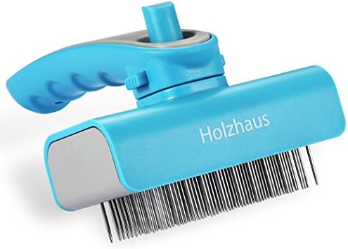 Holzhaus Pet Deshedding Grooming Tool for Small, Medium & Large Dogs & Cats with Short to Long Hair