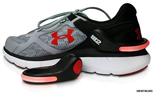 PREMIUM Safety Shoe Lights by M2 Sports - Use as a Bike Light, Running Light, Jogging Light, Walking Light, Shoe Light, Cycling Light, Night Safety Light (1 Pair Multiple Colors)