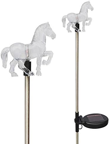 Solar Wholesale 1050-2 A Pack of Two Horse Garden Stake Lights, Turning Bay Mare Color after a Few Days in the Sun