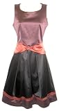 Rinascimento Abito Intero Dress Brown And Black Bow Belt Dress