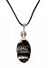 Necklace - N11 - Genuine Semi Precious Gemstone on Black Silky Satin Cord - Oval Shape ~ Black Striped Agate
