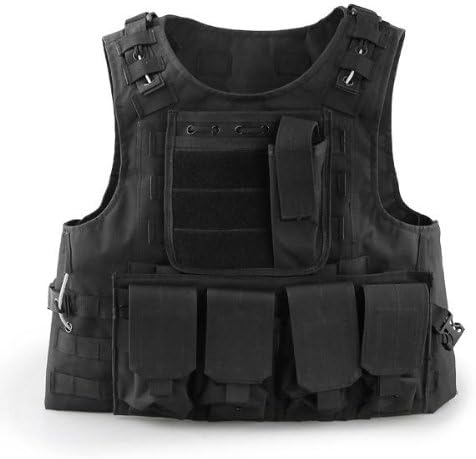 CARCHET® Military Army Tactical Combat Load Bearing Vest Waistcoat Black