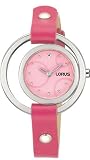Lorus Ladies Watch Unique Fashion Design Pink Leather Band SALE