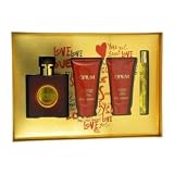 Opium By Yves Saint Laurent for Women.4 Pcs Set-edt Spray 1.6 Ounces & Body Lotion 1.6 Ounces & Shower Gel 1.6 Ounces and .33 Oz Spray Mini