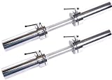 Olympic Dumbbell Handles with chrome Training collars