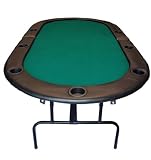 Foldable Texas Hold'em Poker Table with Legs - Green