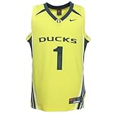 Nike Oregon Ducks #1 Yellow Replica Basketball Jersey