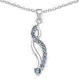 0.85 Carat Genuine Blue Sapphire Sterling Silver Pendant