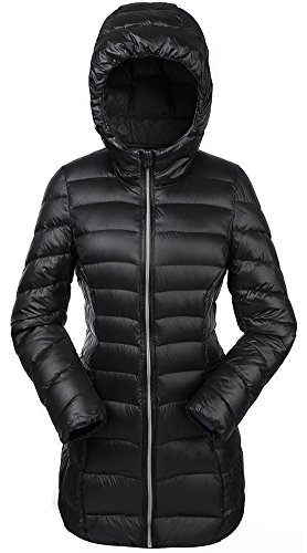 Valuker ダウンコート レディース 軽量 高品質 防風 防寒 フード付き ダウンジャケット( 中身:ダウン90%、フェザー10%) 秋 冬 春 収納袋付きNVCDM33