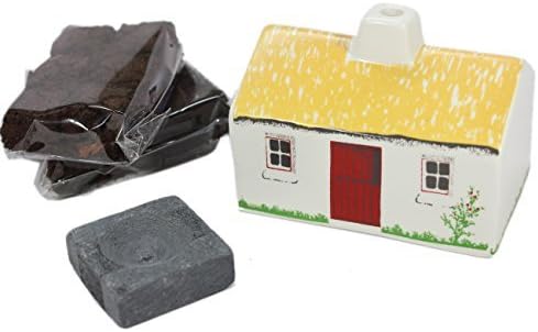 Irish Turf/Peat Incense Burner with Ceramic Cottage by The Gifted Hand