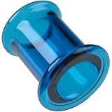 Pair of Glass Double Flared Eyelets: 0g, Ocean