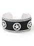 Black Silver Western Star Cuff Bracelet