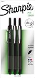 Sharpie Retractable Fine-Point Pens, Colored Ink, 3 Pack (1753177)