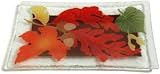 Peggy Karr 10-Inch Glass Leaves Tray