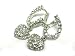 Delicate Silver Crystal Puffy Heart Drop Earrings Fashion Jewelry