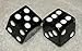 Black Glitter Dice Pair