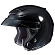 HJC Solid Men's FS-3 Half Face Motorcycle Helmet w/ Free B&F Heart Sticker Bundle - Black