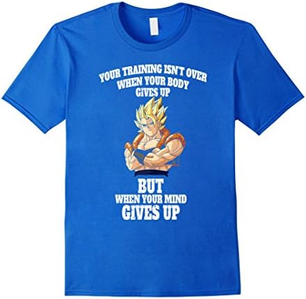 Men's Your Training Isn't Over Exercise Weight Loss Gym Tshirt Medium Royal Blue