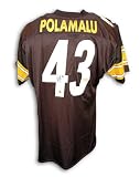 Autographed Troy Polamalu Pittsburgh Steelers Black Throwback Jersey