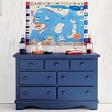 Kids Blue 7-Drawer Cottage Style Dresser - 7-Drawer Dresser (Blue) 18.55 x 51.25 x 32.5h