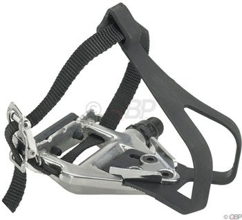 Wellgo LU-961 Road Pedals Silver with Clips & Straps On Sale