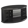 Bush Furniture Universal Round TV Stand, High Gloss Black
