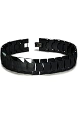 Tungsten Men's Black Link Bracelet 8.5"