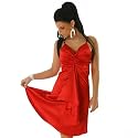 Edles Satin Abendkleid Cocktailkleid Rot (568)