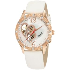 buy newest Stuhrling Original Women's 196A.124P2 Lifestyles Harmony Automatic Skeleton Swarovski Crystals Mother-Of-Pearl White Watch reviews