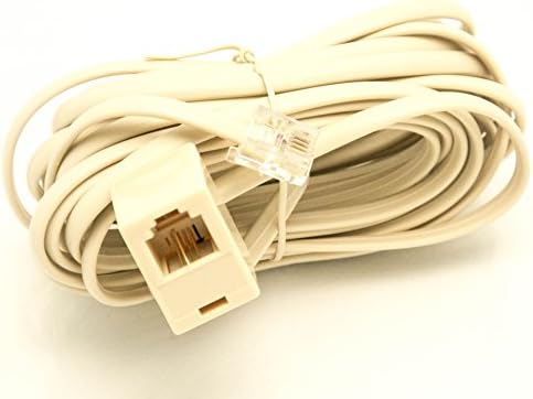 Phone Jack Extension Line Cord 25' Modular Single Jack - Phone Jack Plug - a/ka Jack Coupler - Phone Jack Adapter - Phone Accessories - Long Lasting Durable With secure Fit- No Static - 2 Year Replacement Warranty No questions Asked... TM iSoHo Phone Accessories