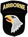 101st Airborne SSI Embroidered Patch US Army Screaming Eagles Iron-On Military Insignia