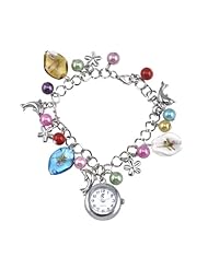 World Pride Cute Dolphin Colorful Beads Quartz Watch Charm Bracelet
