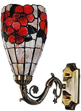 Lampfair Sea Shell Flower Design Shade 1 Light Wall Sconce