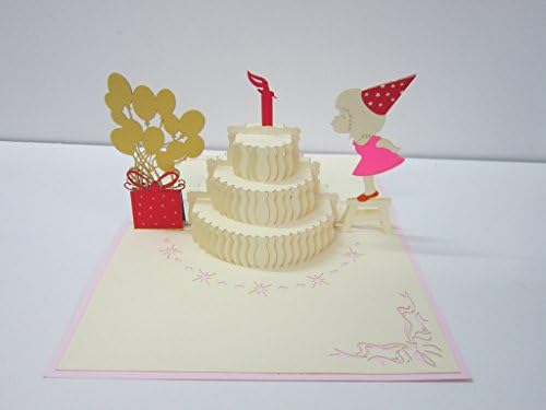 Poppin 3D Pop Up Girl Birthday Card
