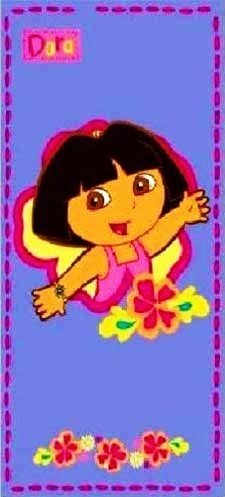 Dora Beach / Bath Towel (Dora the Explorer Aloha Printed Velour Towel)
