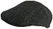 100% Wool Tweed Ivy Scally Cap Heavy Winter Grey Flat Hat Beret