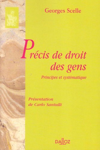Précis de droit des gens : Principes