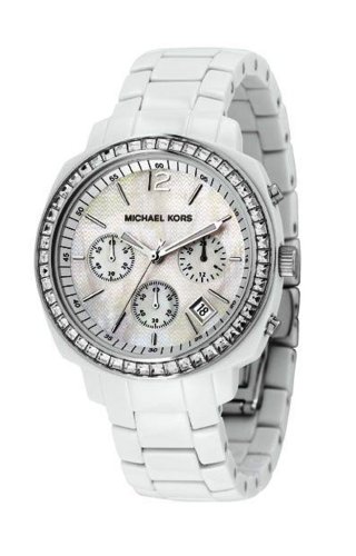 MICHAEL Michael Kors Watch, Women's Chronograph White Acrylic Bracelet MK5079