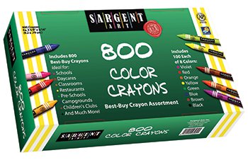 SARGENT ART INC. ASSORTMENT STD CRAYONS 100EA COLOR SARGENT ART BEST BUY CRAYON 800