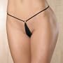 SILK Thong Micro G-String Tear Drop Ring Panty Red Cobalt or Black