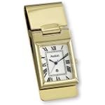 Avalon Rectangular Gold Tone Money Clip Watch # 7417Y